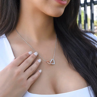 To My Granddaughter - Interlocking Hearts Necklace Gift Set - SLDDL0086 - Sunshine Letters Co